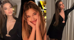 Afra Saraçoğlu’dan iddialı pozlar: Ceketini çıkarınca sütyeniyle kaldı…