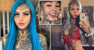 Cinsel organına kadar dövme yaptıran Amber Luke'un son paylaşımına beğeni yağdı