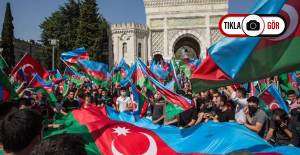 İstanbul'da Azerbaycan'a Destek Gösterisi