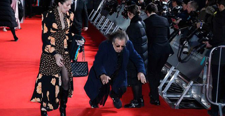 Al Pacino, 2020 BAFTA Ödül Töreni'nde Kırmızı Halıda Yere Düştü