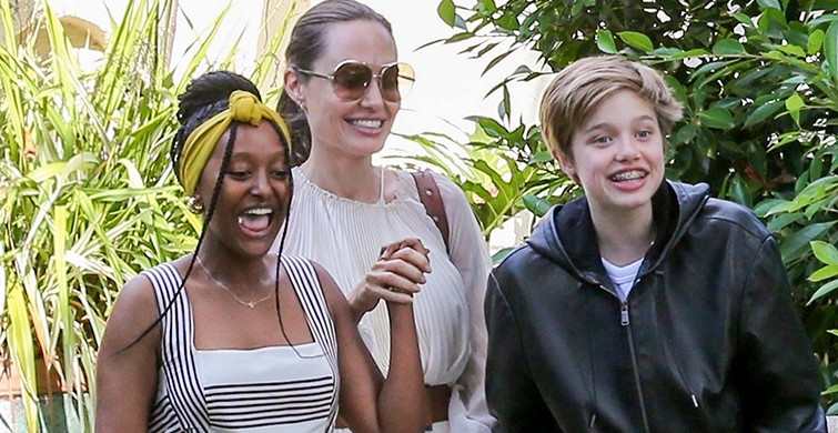Angelina Jolie, Kızları Shiloh ve Zahara ile Göz Kamaştırdı
