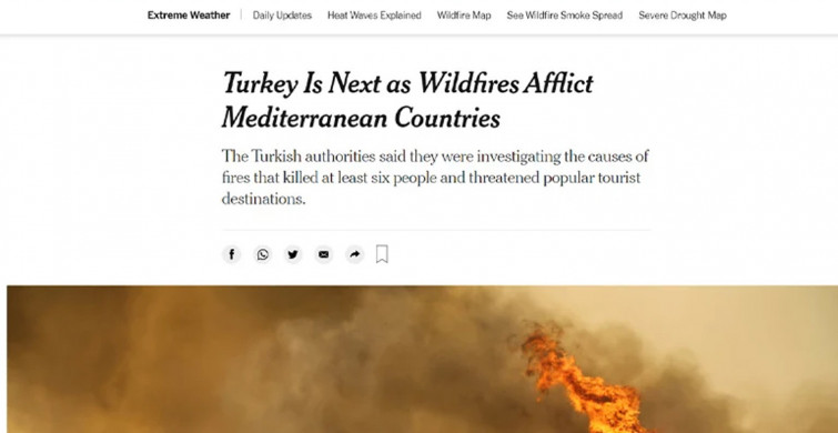 Dünya Basınının Gündeminde Türkiye Yangınları Var!