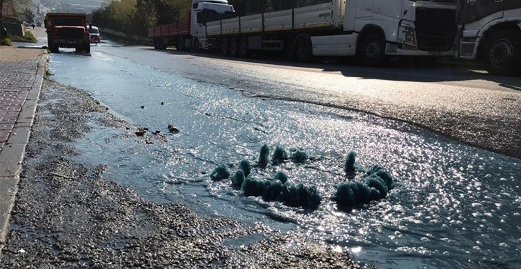 İstanbul’da Rögardan Fışkıran Mavi Su Paniğe Neden Oldu