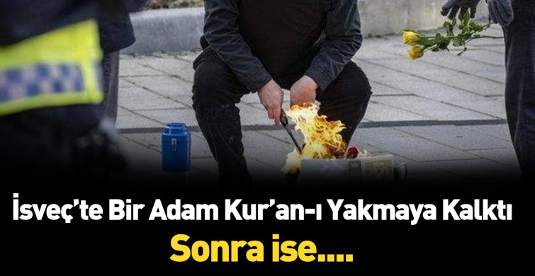 İsveç'te sağcı bir lider polis korumasıyla birlikte Kur'an'ı yaktı
