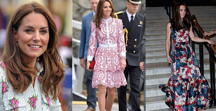 Kate Middleton Çiçekli Elbiselerden Vazgeçmiyor