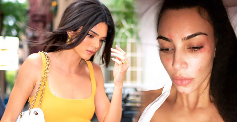 Kim Kardashian ve Kendall Jenner Emmy Ödülleri'nde Rüzgar Gibi Esti