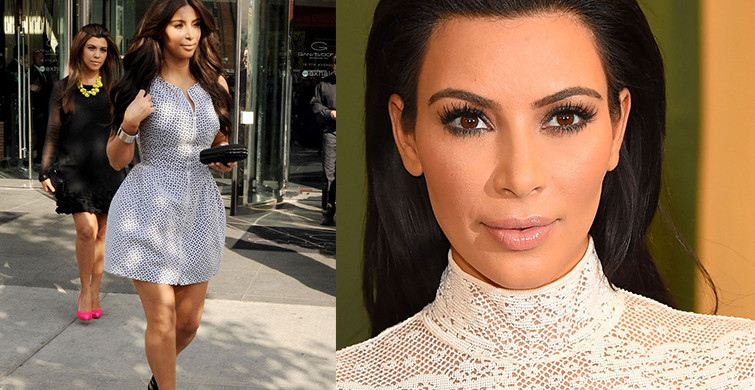 Kim Kardashian'dan Süper Minili Pozlar