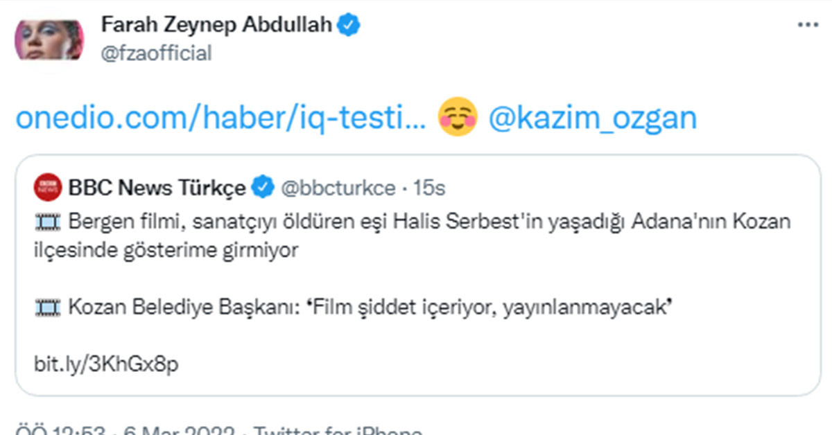 Farah Zeynep Abdullah'tan Belediye Başkanına olay paylaşım