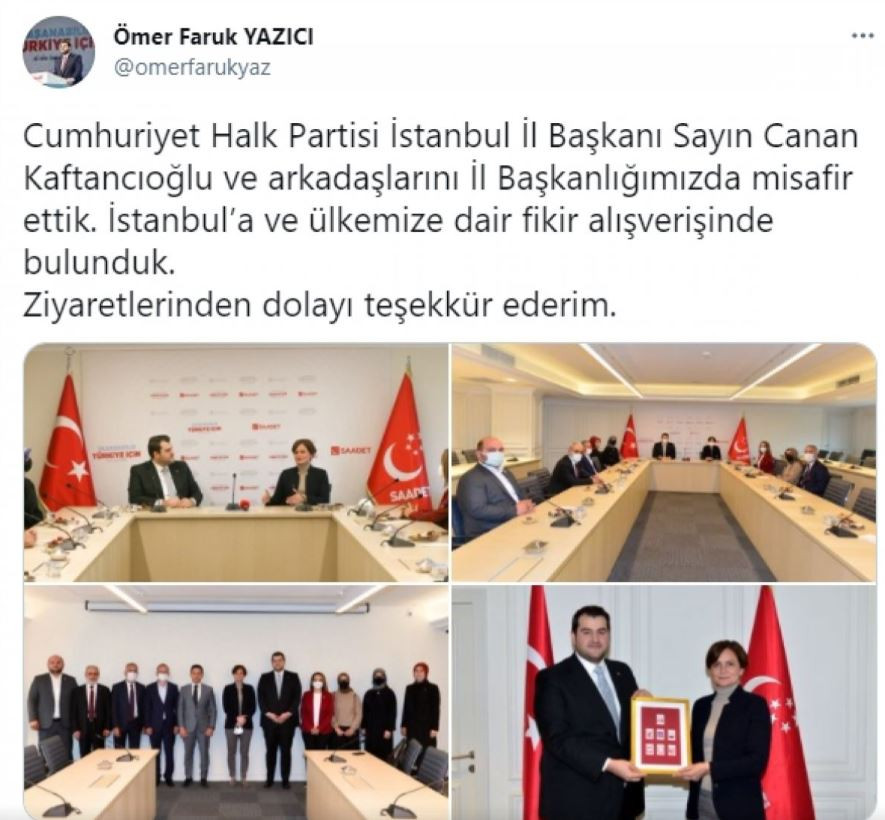 CHP’li Kaftancıoğlu'ndan Saadet Partisi’ne Ziyaret313