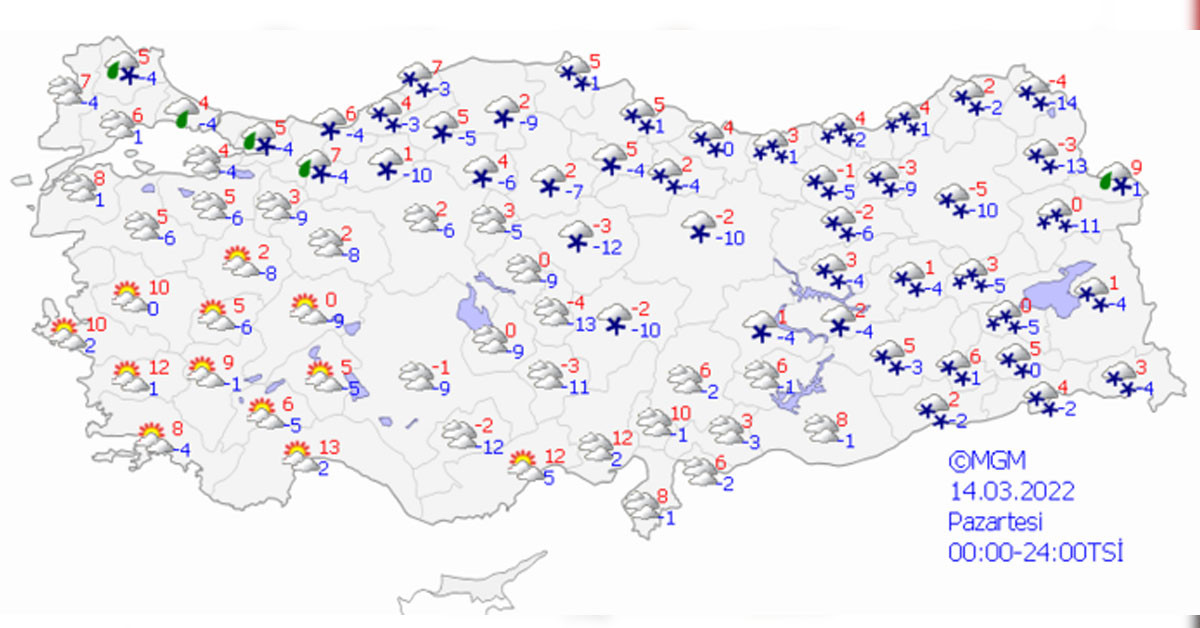 14 mart hava durumu
