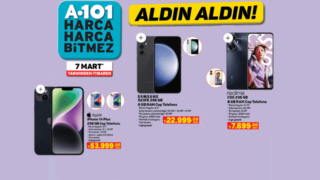 A101 indirimli telefon satışı