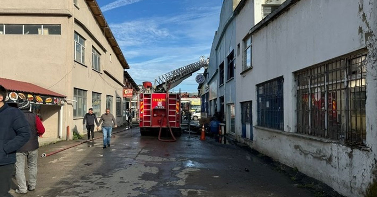 Bartın'da Yeni Sanayi Sitesi'nde yangın çıktı