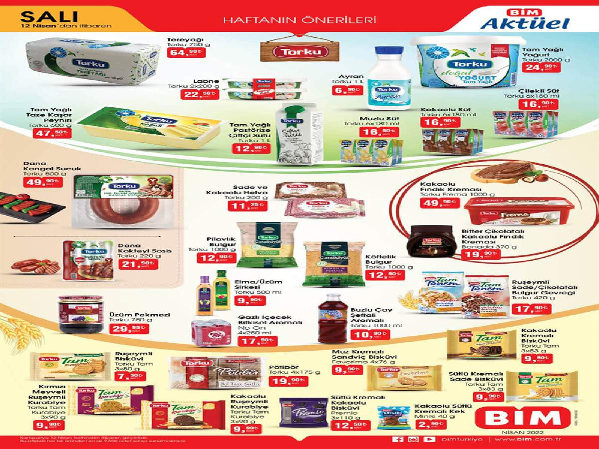 BİM 12 Nisan aktüel katalog