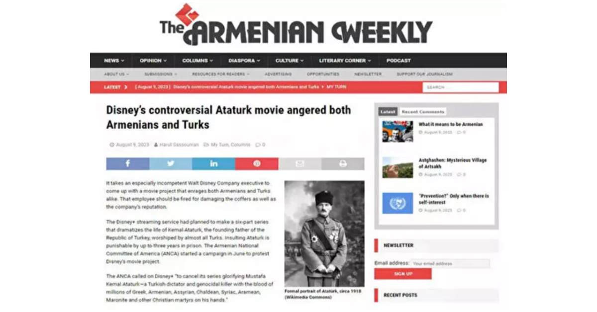 Ermeni Kanalı Atatürk Belgeseli