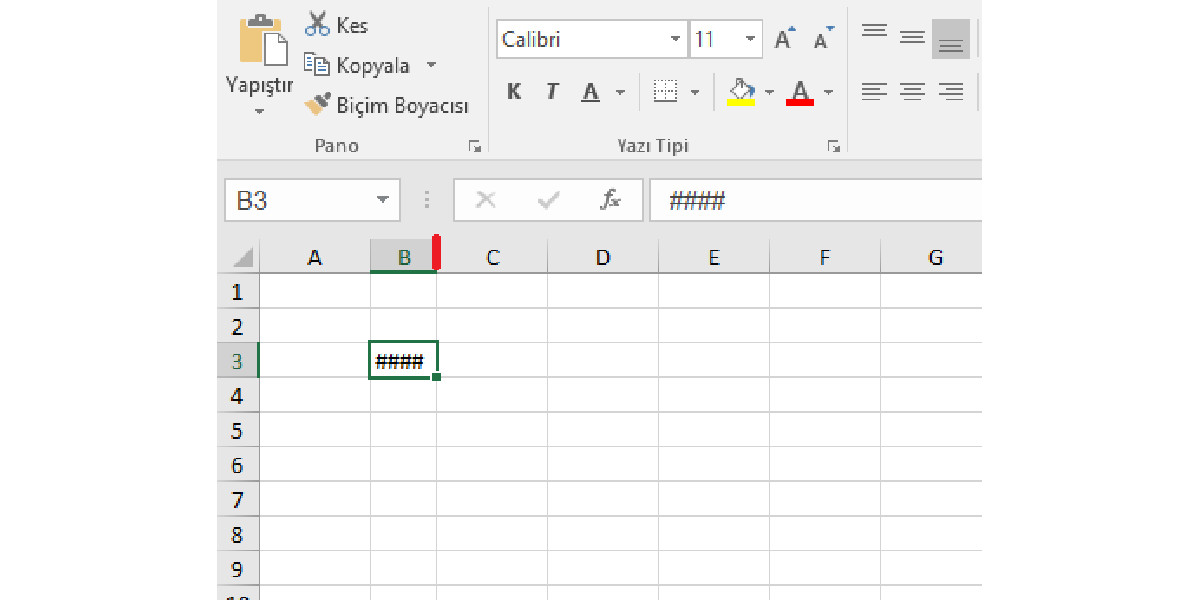 Excel Hatası