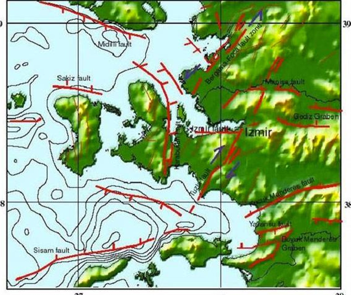 İzmir Tuzla fay hattı hangi bölgelerden geçiyor