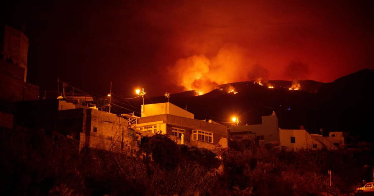 İspanya Tenerife Yangın