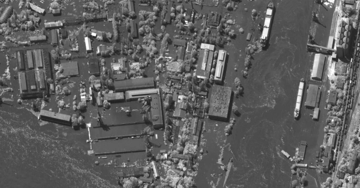 Kahovka Barajı Uydu Görüntüleri-1