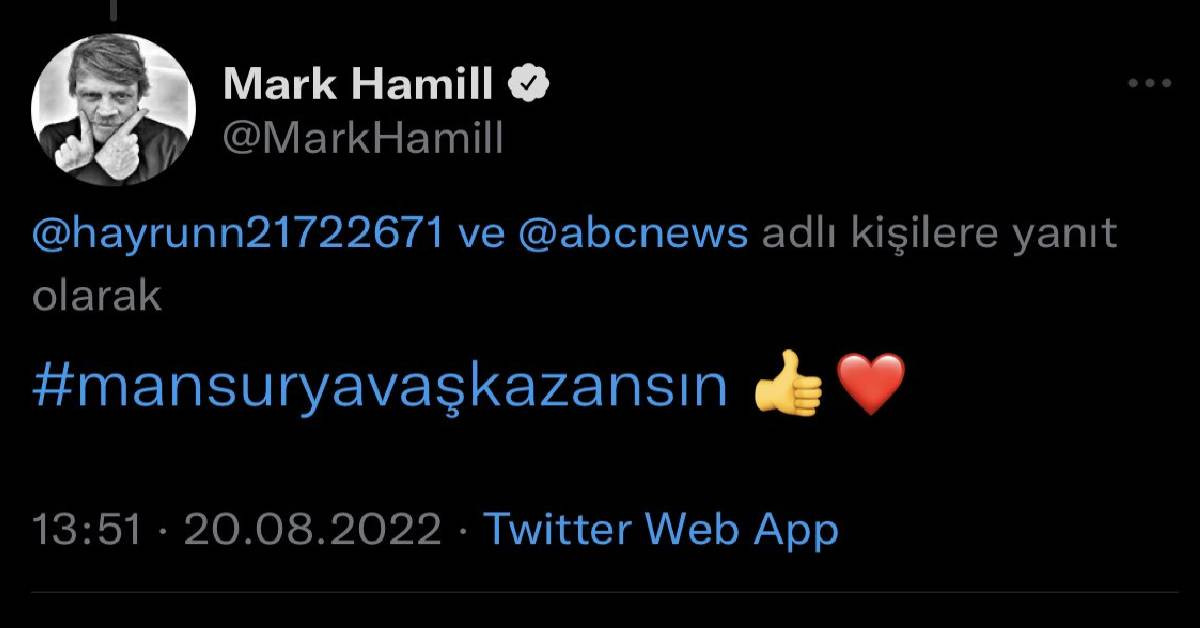 Mark Hamill Mansur Yavaş