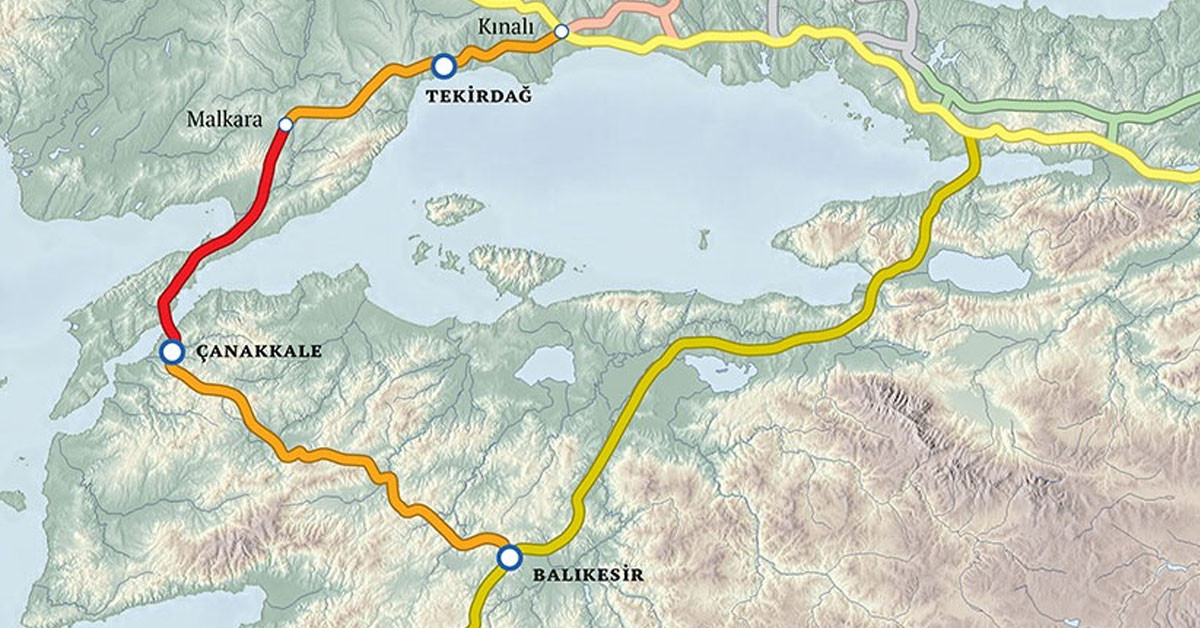 Marmara Denizi'nin etrafı adeta bir çevre yolu!