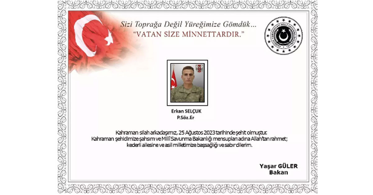 MSB şehit haberi