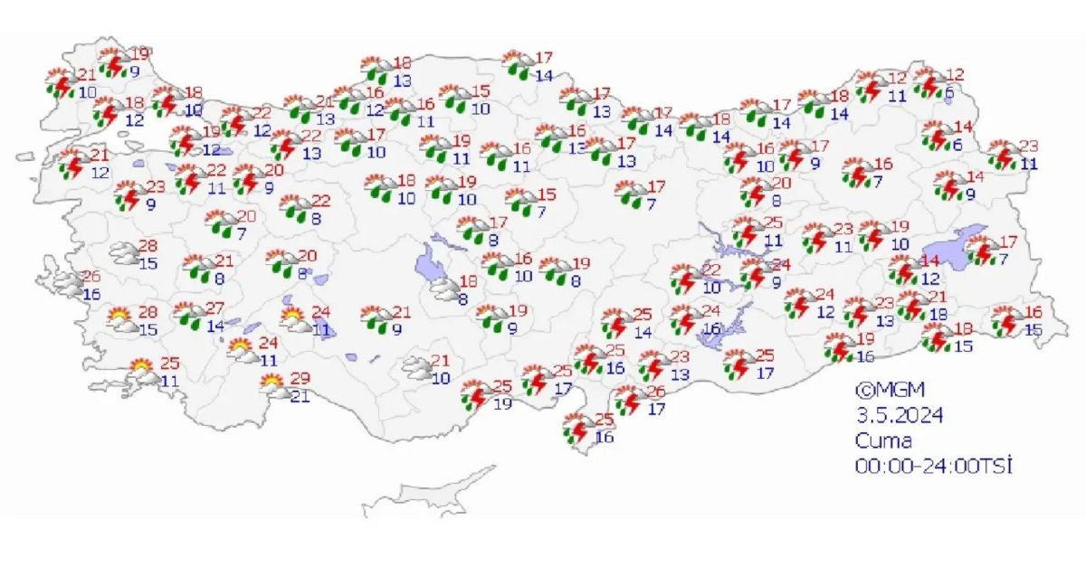 Mümkünse dışarı çıkmayın: Meteoroloji’den 15 ile kuvvetli yağış ve fırtına uyarısı