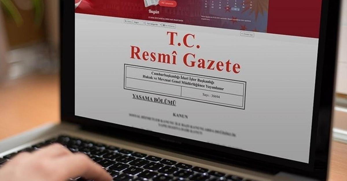 Resmi Gazete'de yayımlandı