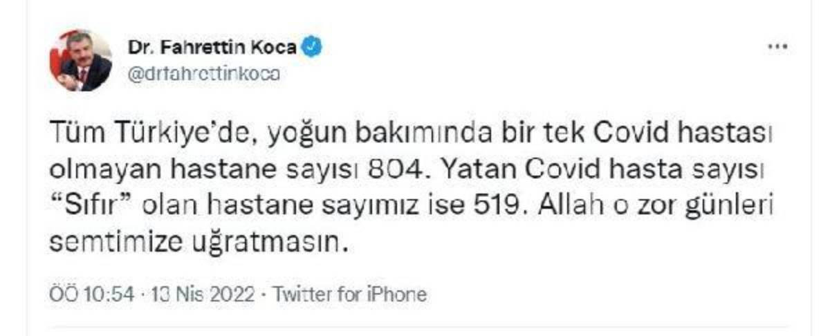 Sağlık Bakanı Fahrettin Koca açıklama