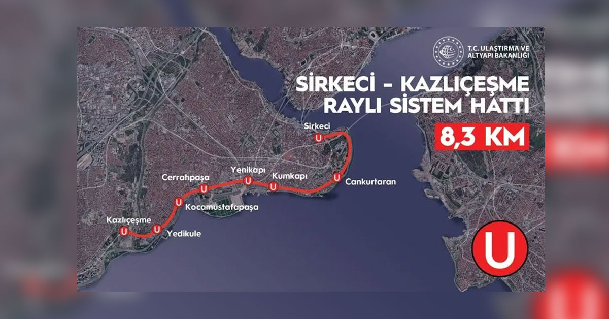 Sirkeci Kazlıçeşme açılış hattı