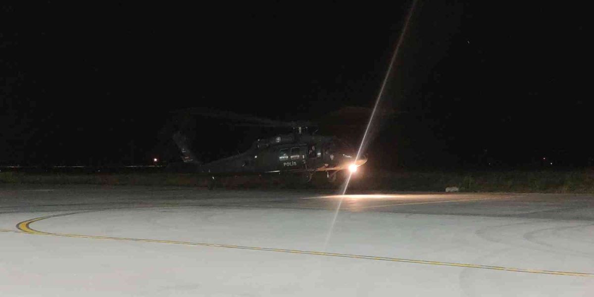 Van'da polis helikopteri