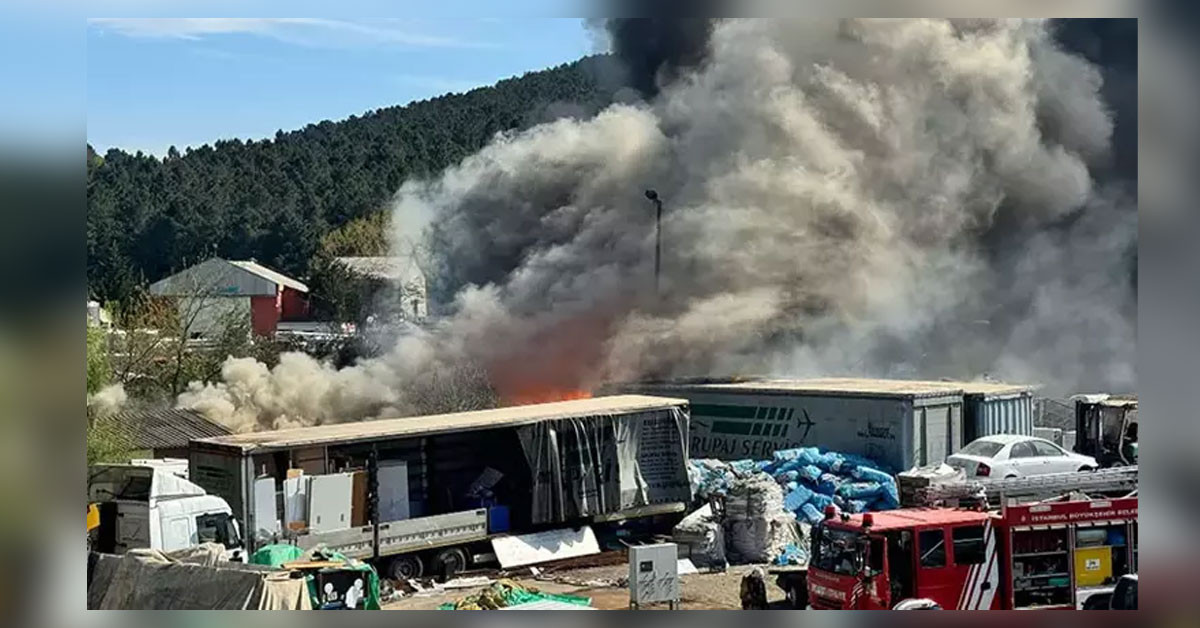 Yediemin otoparkında yangın ortaya çıktı