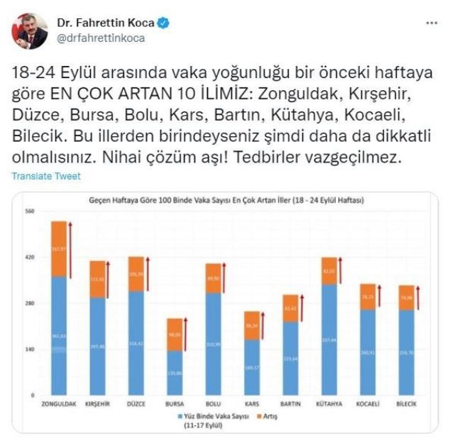 koronavirüs haritası