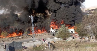 Ağrı'da can pazarı kamyonla çarpışan otobüs alev aldı: Ölü ve yaralılar var