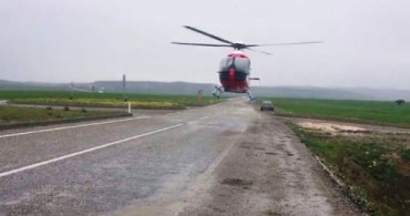Ambulans Helikopter Kazada Yaralanan Kadın İçin Diyarbakır - Bingöl Yoluna İndi