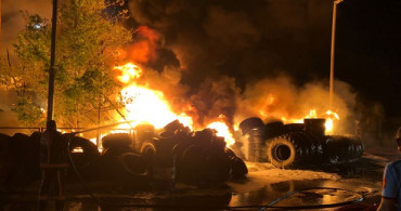Ankara’da Lastikçiler Sitesinde Yangın Çıktı