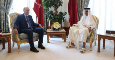 Cumhurbaşkanı Erdoğan Katar Emiri es-Sani İle Görüştü
