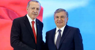 Cumhurbaşkanı Erdoğan, Özbekistan Cumhurbaşkanı ile Görüştü