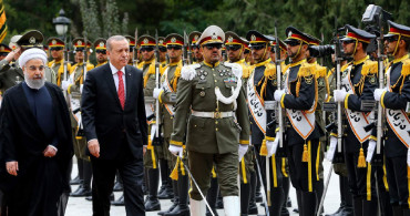 Cumhurbaşkanı Erdoğan'a İran ziyaretinde resmi törenle karşılama