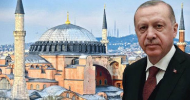 Cumhurbaşkanı Erdoğan'dan Ayasofya'ya Özel Hat Levhası Hediyesi