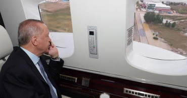 Cumhurbaşkanı Recep Tayyip Erdoğan, Akyurt'ta havadan inceleme gerçekleştirdi!