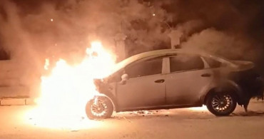 Denizli'de boşanmak üzere olduğu eşi, kadın kılığına girip arabasını benzinle ateşe verdi