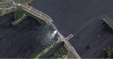 Dev barajı yıkıldı: Uydu görüntüleri felaketin boyutunu gösterdi