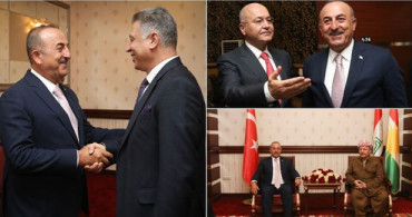 Dışişleri Bakanı Çavuşoğlu Irak Cumhurbaşkanı Salih İle Bir Araya Geldi