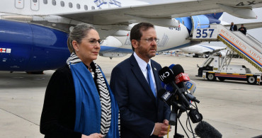 Diyaloğu geliştirme mesajında bulunan İsrail Cumhurbaşkanı Herzog'un uçağı Ankara'ya geldi
