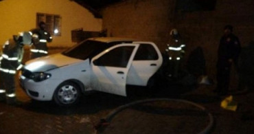Edremit'te Soba Külü Otomobili Yaktı