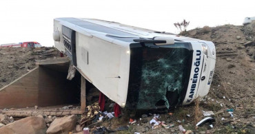 Erzurum’da korkunç kaza: Yolcu otobüsü şarampole yuvarlandı: Çok sayıda ölü ve yaralı var