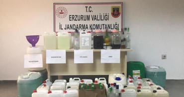 Erzurum’da Sahte Alkol ve Dezenfektan Operasyonu Yapıldı