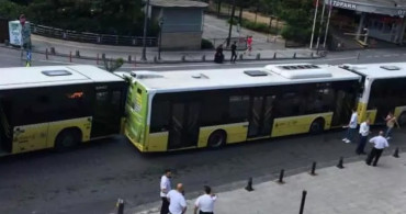 Gaziosmanpaşa'da feci kaza! 3 İETT otobüsü birbirine girdi