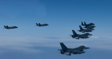 Güney Kore ve ABD'den 20 savaş uçaklı gövde gösterisi: O anlar kameralara yansıdı