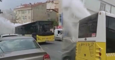 İstanbul’da Korkutan Yangın: Merter’de İETT Otobüsü Yandı